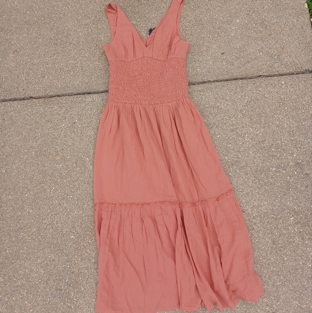 American Eagle Outfitters Coral Maxi Dress